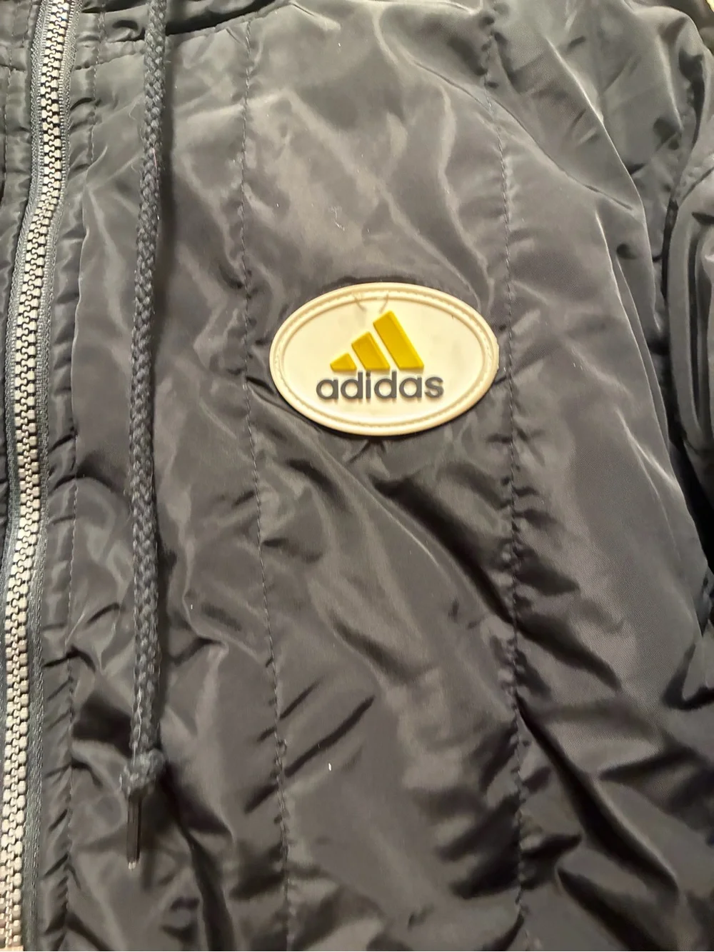 Vintage Y2K Adidas Reversible Half Zip Hoodie Black Windbreaker / Grey Fleece L